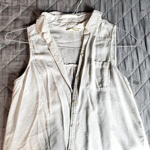 Vintage Y2K Hollister Button Up White Collar Top